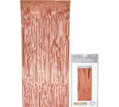 Oaktree Foil Door Curtain 0.9mx2.4m Matte Metallic Rose Gold