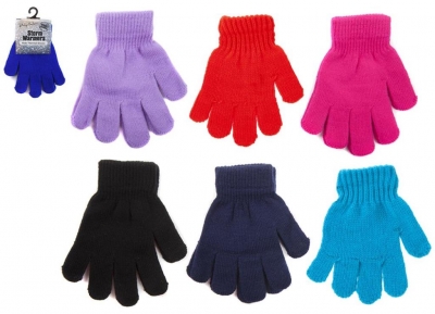 Childs Solid Colour Magic Gloves
