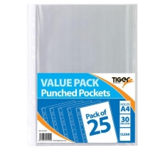 Tiger A4 Value Pack 25 Punched Packets