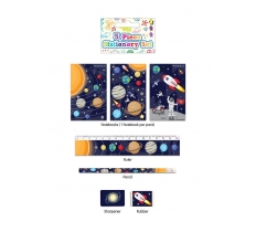 Space Rocket & Planets Stationery Set Of 5