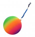 10" ( 25cm ) Neon Rainbow Ball With Keychain