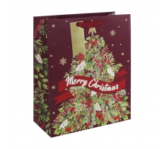 Christmas Merry Xmas Tree Large Bag (265mm x 330mm x 140mm)