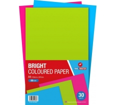 Mail Master A4 Assorted Bright Coloured Card 30 Pack