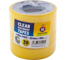 4 Roll Clear Stationary Packing Tape 22mm X 35M