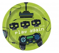 7" Gamer Birthday Plate 8Pcs