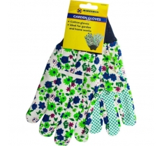 Floral Cotton Garden Gloves Elastic Cuff