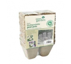 Garden 36 Pack 8cm(3in) Biodegradable Square Peat Pots