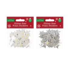 Glitter Star Foam Stickers 50 Pack