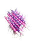 12 Unicorn Candles Pink & Lilac With Holders 7.5cm