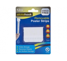 Pack Of 12 Removable Poster Strips 15X43mm On Blister Card