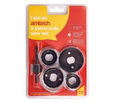 Amtech 5 Piece Hole Saw Set