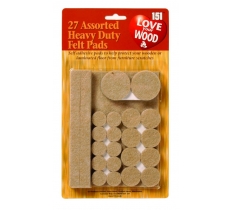 Heavy Duty Felt Pads 27 Pack ( Assorted Sizes )