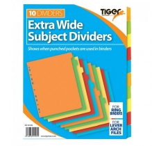 Tiger Index Extra Wide 10 Part Card Dividers