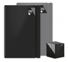 Stationery A4 Pp Ribbed Notebook Black