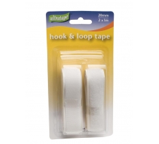 Ultratape 20mm X 1M White Hook & Loop