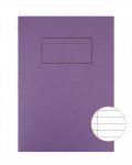 Silvine Purple A4 Exercise Book Lined With Margin X 10