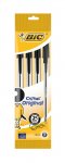 BIC CRISTAL ORIGINAL BALLPOINT PEN MEDIUM BLACK PACK OF 4