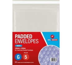 Mail Master G White Padded Envelope 5 Pack