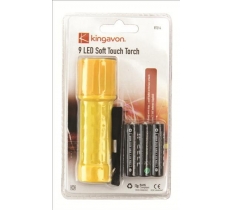 Blackspur 9 Led Soft Touch Torch With Batteries