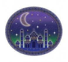 Eid Oval Paper Platters 30cm - 12 Pack g