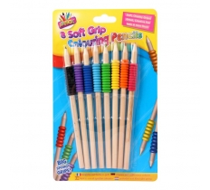 Soft Grip Colour Pencil 8 Pack