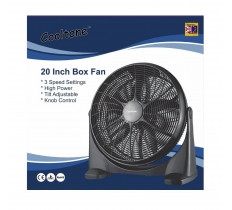 Cooltone Deluxe 20" High Speed Box Fan Tilt Adjustable