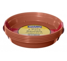 Whitefurze Saucer For 3 & 4" Pot Set Of 5 Terracotta