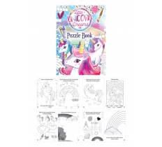 Mini 10.5cm X 14.5cm Unicorn Puzzle Books X 48 ( 10p Each )