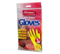 Household Latex Rubber Gloves Medium 2 Pairs