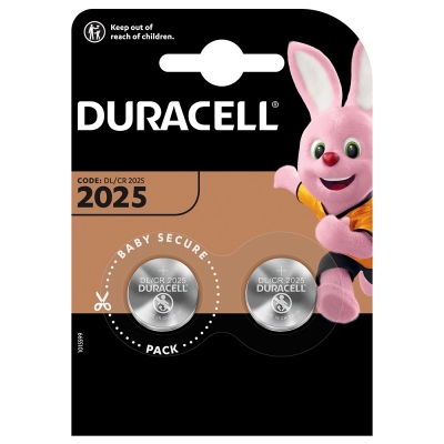 Duracell CR2025 3V Lithium Batteries 2 Pack X 10