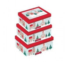 Deluxe Christmas Eve 3Pc Oblong Boxes