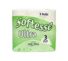 Softesse Ultra 3Ply Toilet Roll Aloe Vera ( 9 Pack X 5 )