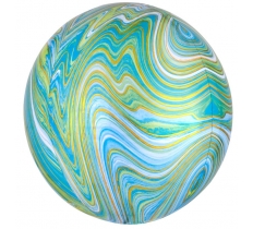 Blue Green Marblez Orbz Xl Pack aged Foil Balloons G20