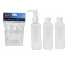3Pc 100ml Travel Bottles Leak Proof In Opp Bag