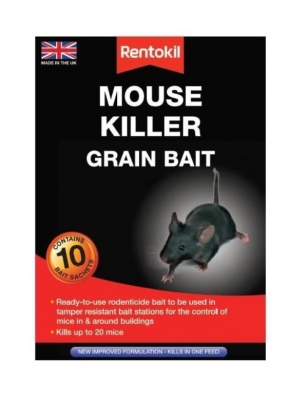 Rentokil Mouse Killer Grain Bait - 10 Sachet