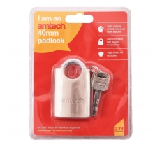 Amtech 40mm Steel Padlock