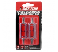 Dekton 4 Piece Mini Stubby Screwdriver Set