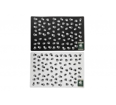 Pet Paw Print Black/ White Mat 40 x 60cm