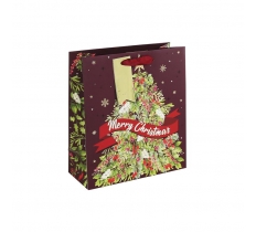 Christmas Merry Xmas Tree Medium Bag (215mm x 253mm 102mm)