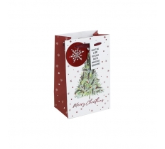 Christmas Xmas Tree White Kraft Perfume Bag ( 127mm x 203mm x 90