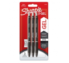 Sharpie S-Gel Black Medium Gel Pens 0.7mm Pack Of 3