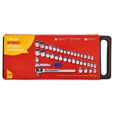 Amtech 40 Pack Socket Set