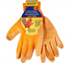 Orange Nitrile Sandy Finish Gloves