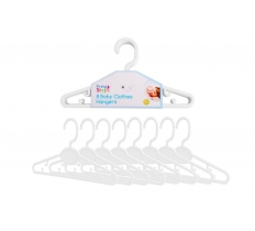 First Steps White Baby Clothes Hangers 22cm 8 Pack