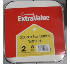 235 X 235 X 58mm Extra Value Pack 2 Square Dish & Lid