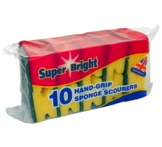 Superbright Hand Grip Sponge Scourer 10 Pack