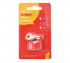 Amtech 20mm Rhombic Chrome Plated Iron Padlock