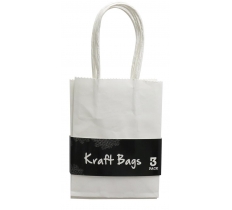 WHITE BAGS 14X11X6CM 3PK