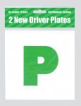 County All Magnetic Learner Driver Green P Plates 2 Pack