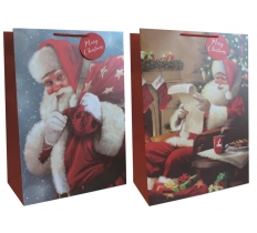 Gift Bag Christmas Trad Santas Jumbo ( 40.5 X 55.8 X 20.5cm )